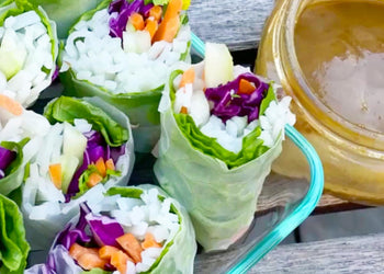 Fresh Spring Rolls with Sunflower Butter Dipping Sauce
