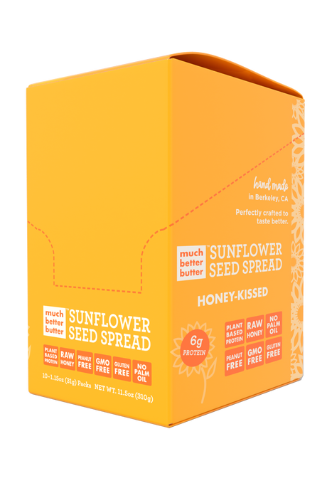 10 pack box of Honey-Kissed Sunflower Spread grab-n-go 1 oz